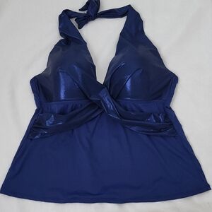 Blue Halter Top